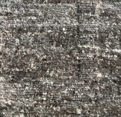 Hand-knotted rug sample made with natural-color high-quality Tibetan Highland wool