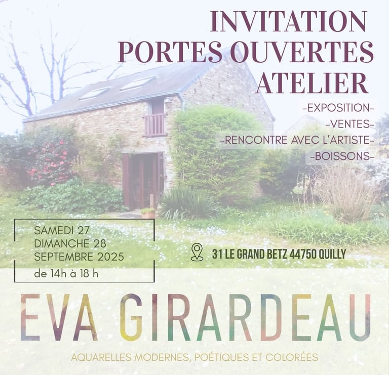 photo de l'atelier de peinture de eva girardeau 