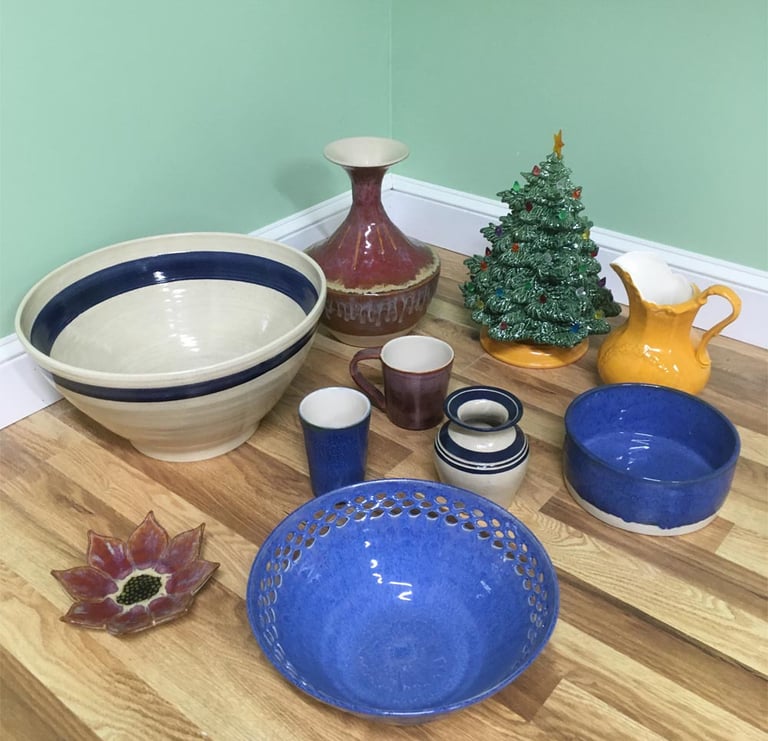 Various types of pottery