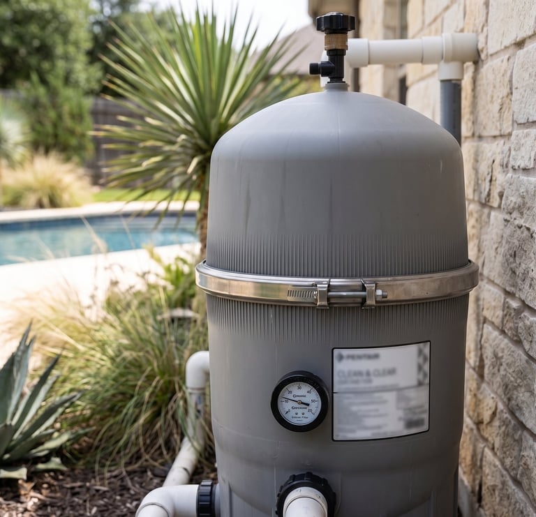 Residential pool filter for pool filter repair in Round Rock TX