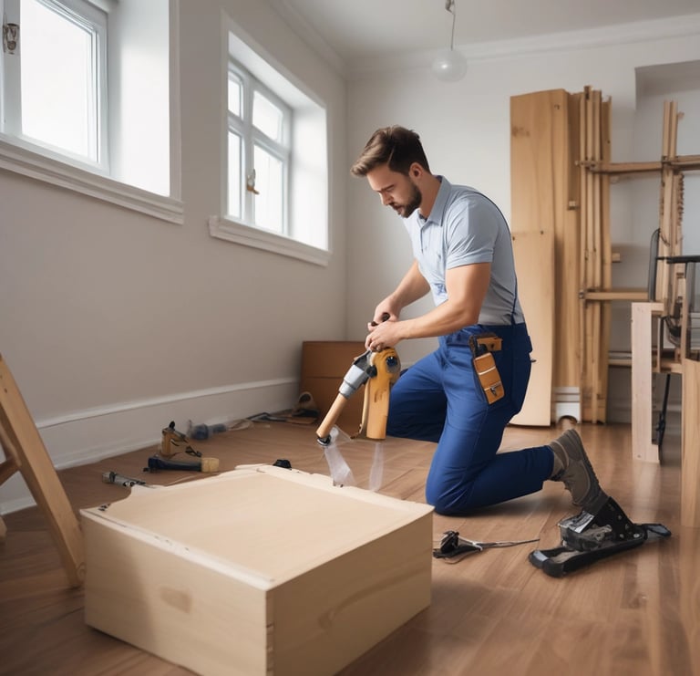 A metal pipe with a valve is mounted on a tiled wall. The wall has a pattern of small, square tiles. The surface appears weathered, suggesting exposure to outdoor elements.