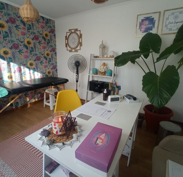 Espacio de atención de Cielo Sagrado Terapias en Villa Alemana Chile.