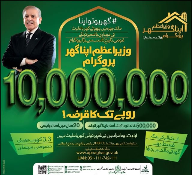 Wazir-e-Azam Apna Ghar Program 2026 Official Poster