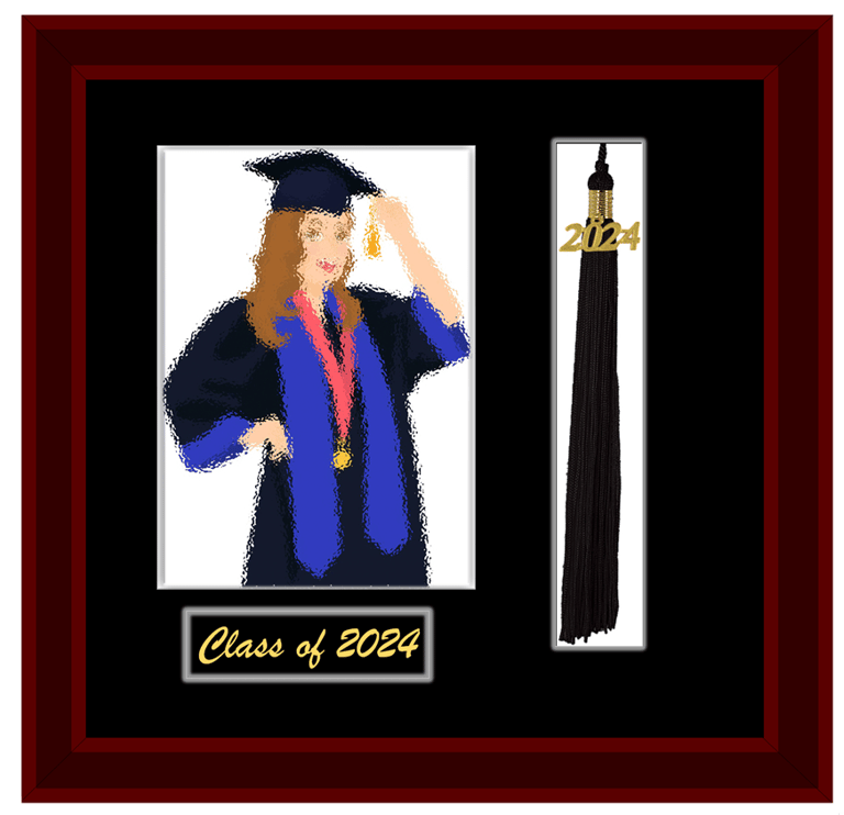 Graduate frame for a 5 x 7 inch photo, tassel & Class of 20xx