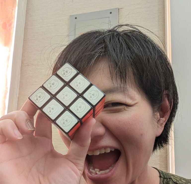 I finally solved the Rubik's cube that had sat in my drawer in my piano room in Taiwan after 30 yrs