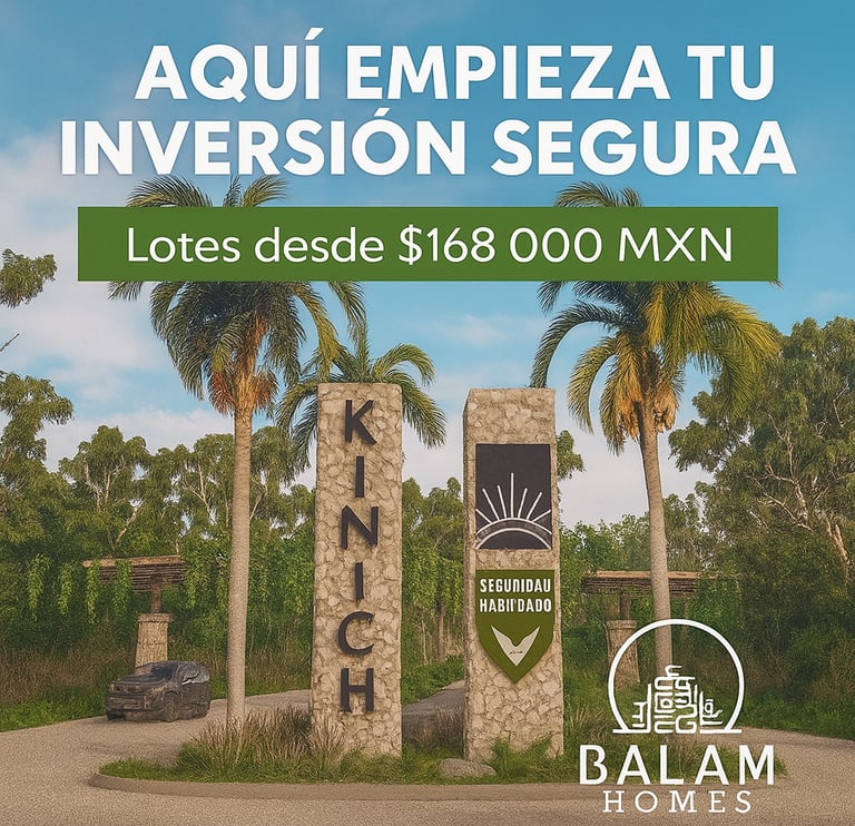 Descubre por qué los terrenos en Kinich Temax tienen un precio tan accesible (desde $168 000 MXN)