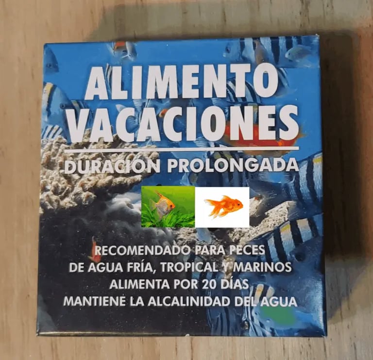 alimento vacaciones para peces