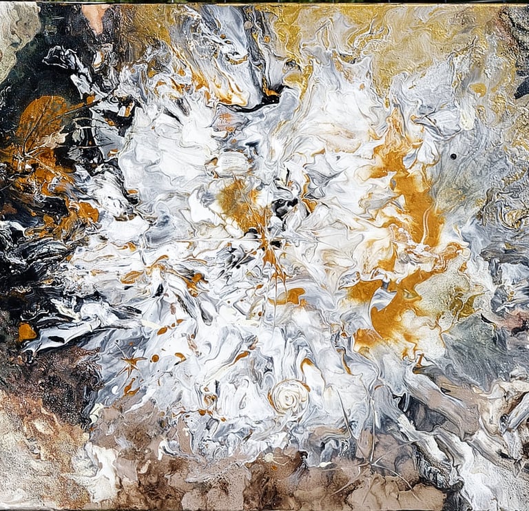 De l'ombre jaillit la lumière - 80x60 - peinture acrylique 2024