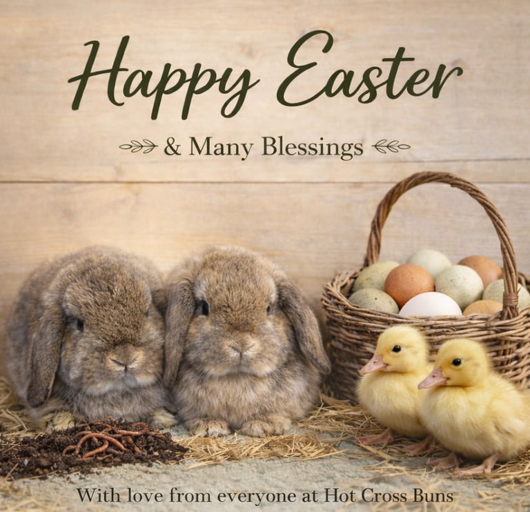 Hot Cross Buns' Easter image AI generated