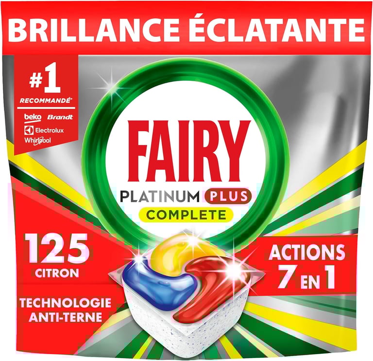 Fairy Platinum Plus Tablettes Lave-vaisselle Tout-en-1