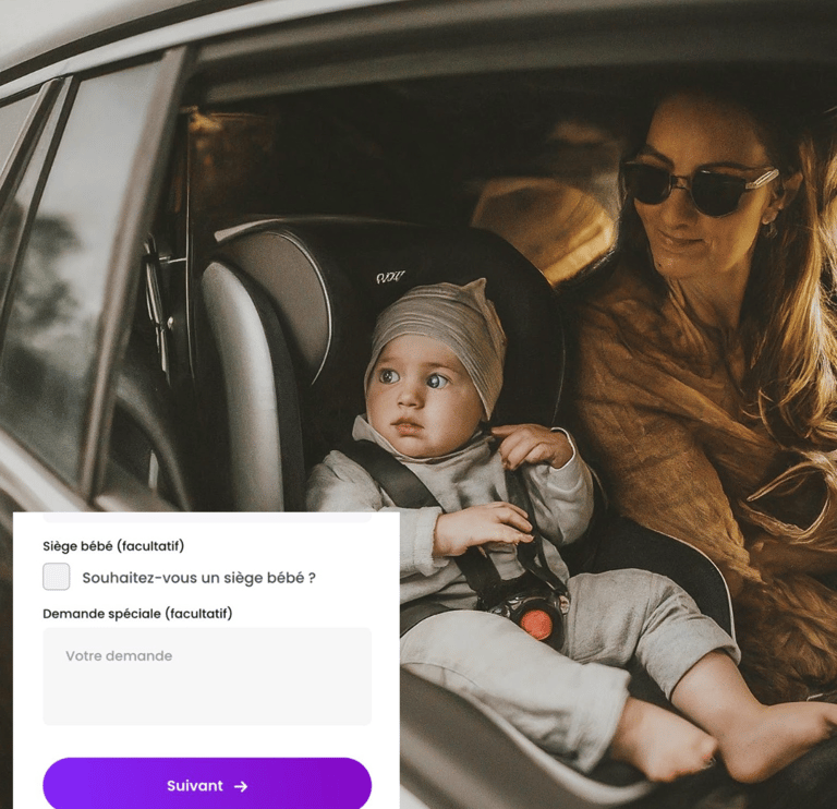 taxi avec siège bébé
