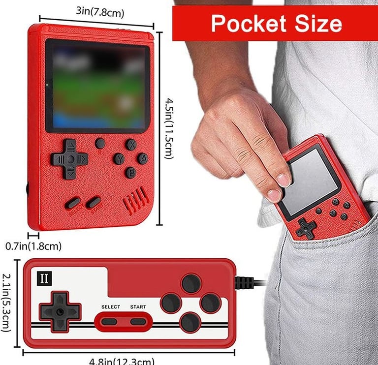 Labai maža retro konsolė 400 in 1 kuri telpa į kišenę