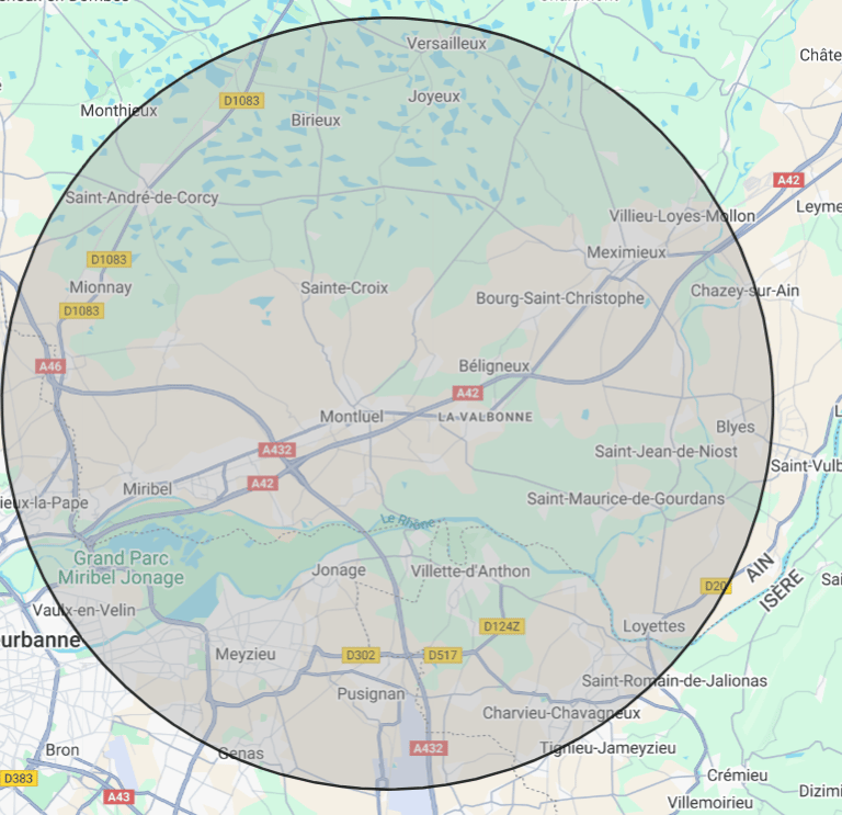 zone d'intervention gratuite