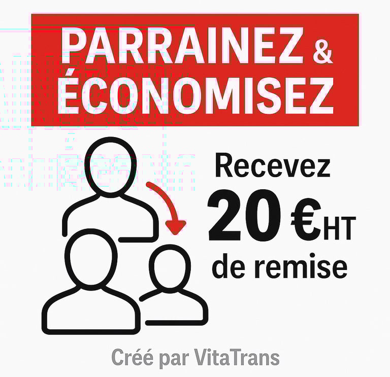 Parrainage client professionnel VitaTrans Taxi-Colis Besançon