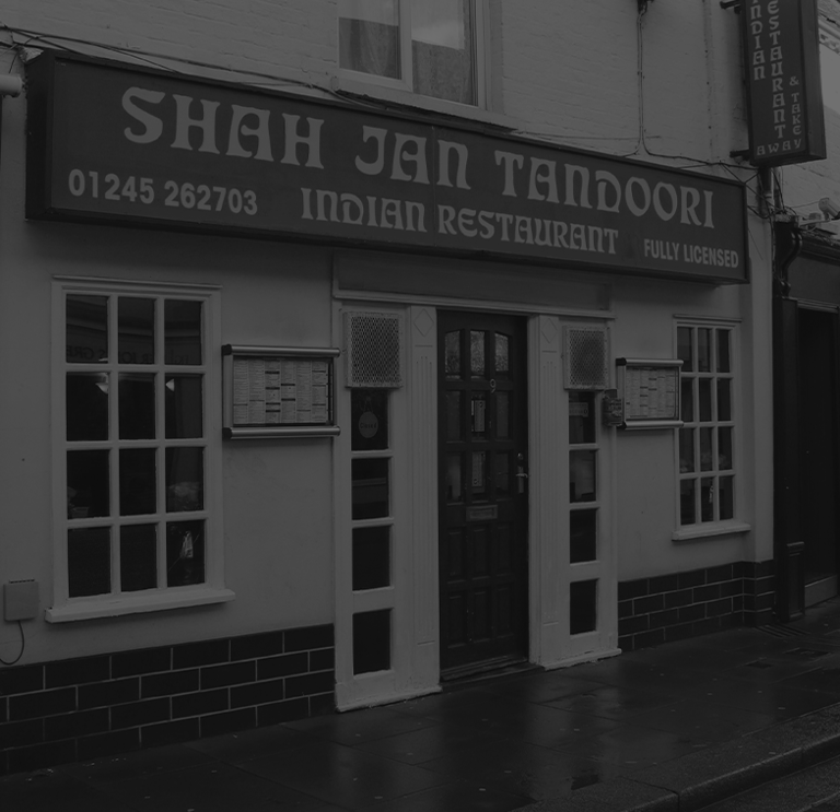 A picture of the exterior of the Shahjan Tandoori Indian restaurant, based in Chelmsford, Essex