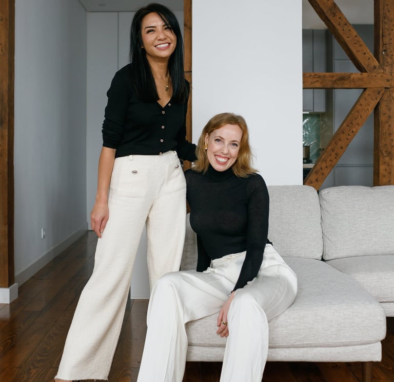 Fertie co-founders Zoe and Jane smiling together – building fertility support together