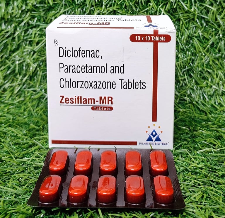 Diclofenac Paracetamol and Chlorzoxazone Tablets (Zesiflam-MR)