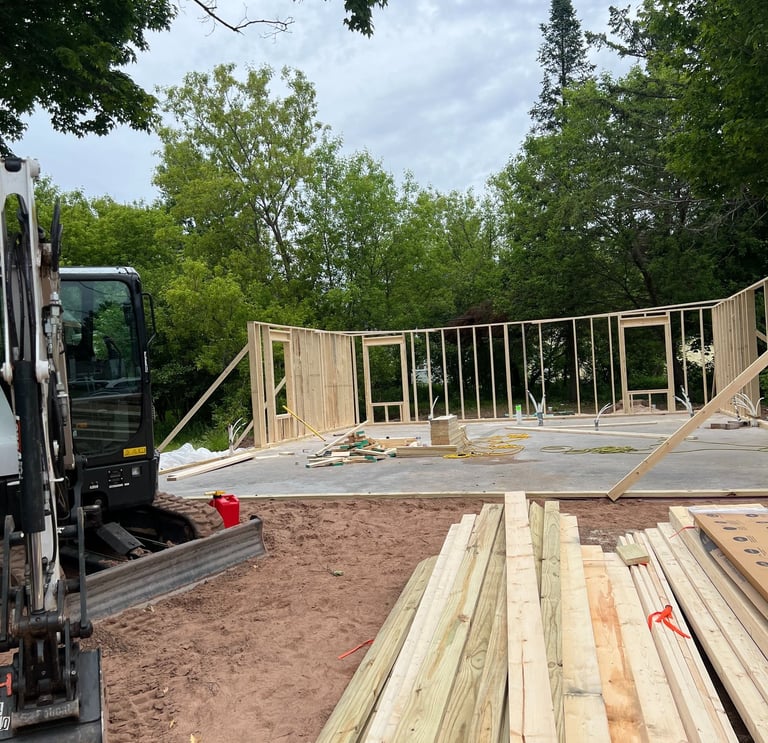 framing-of-new-house