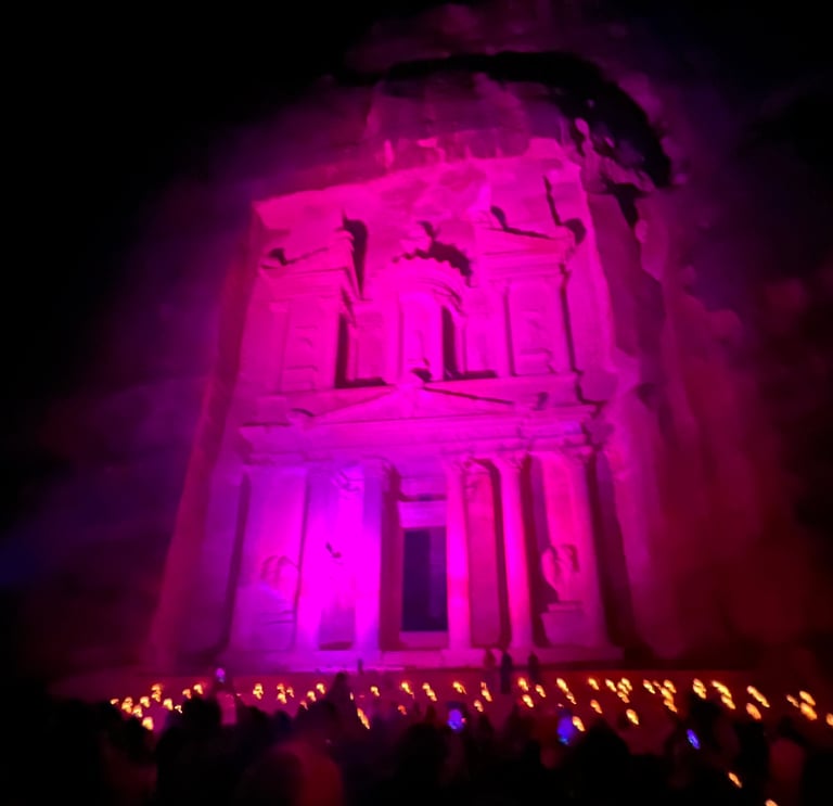 petra by night with kids