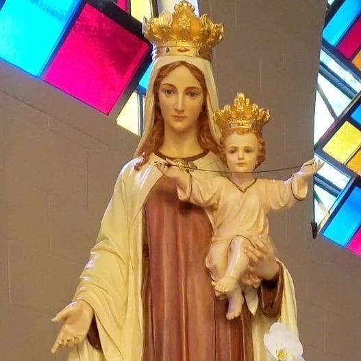 Statue of Our Lady of Mount Carmel in the chapel.
