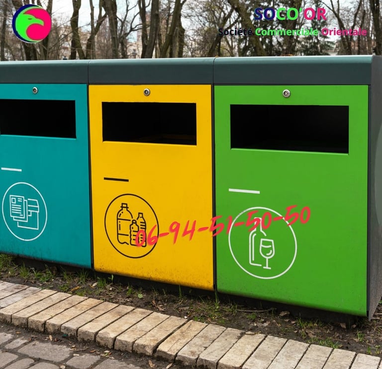 Poubelle Tri sélectif métallique Maroc