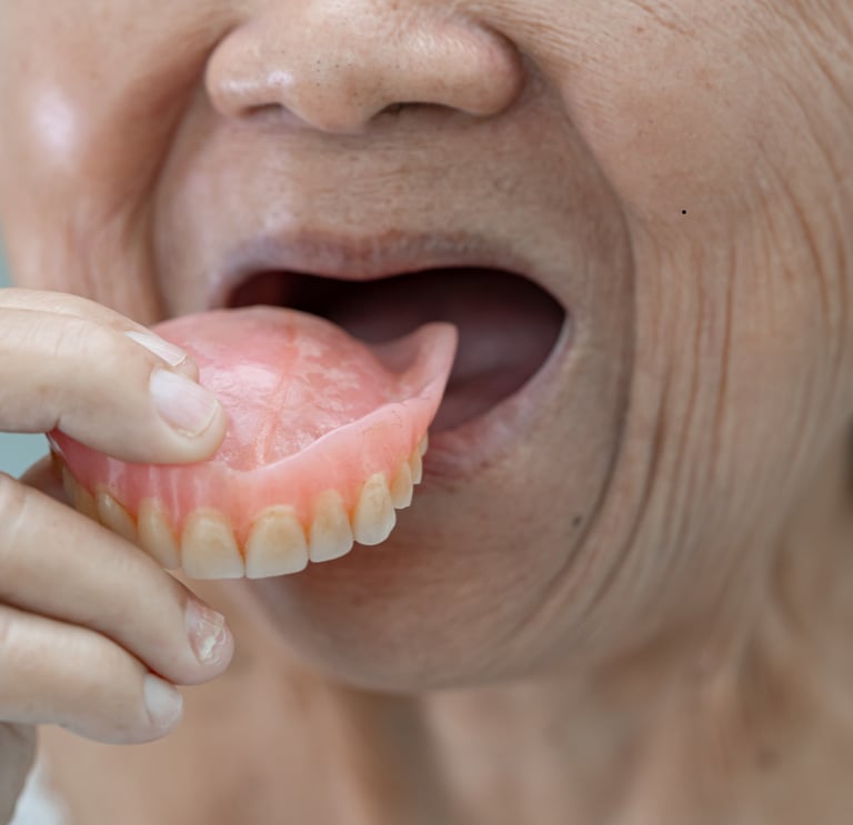Full and partial dentures offering customized dental care to replace missing teeth and restore oral 