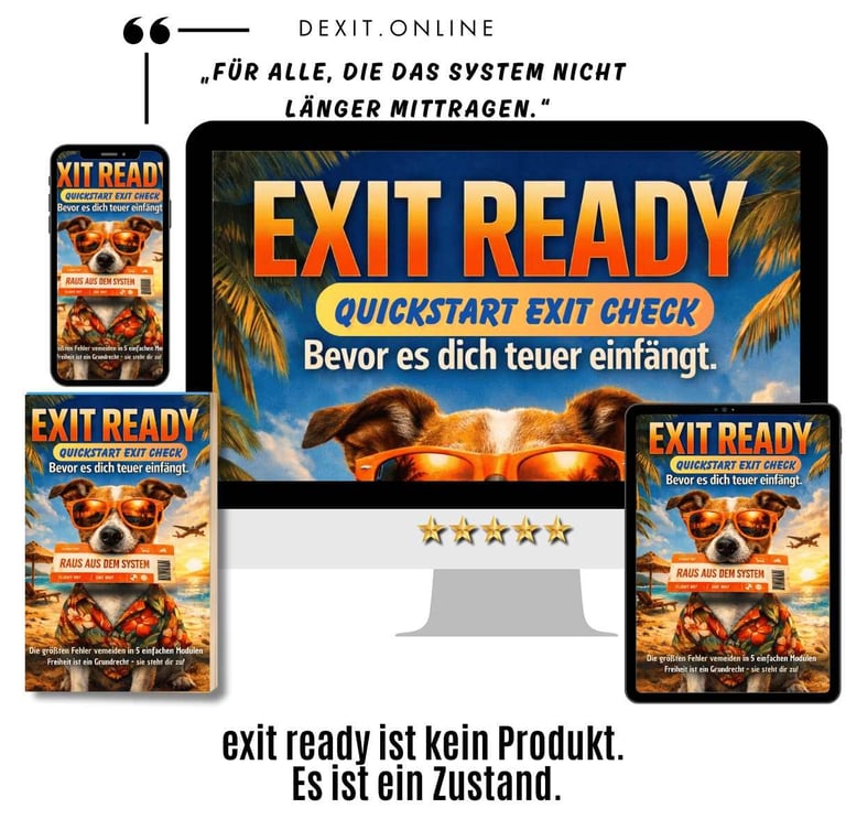 dexitonline auswandern minikurs tablet handy pdf mockups