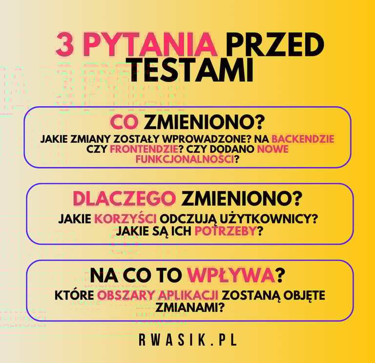 3 pytania przed testami
