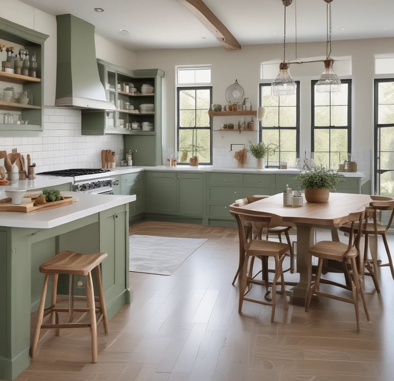 Modern farmhouse kitchen decor on a budget