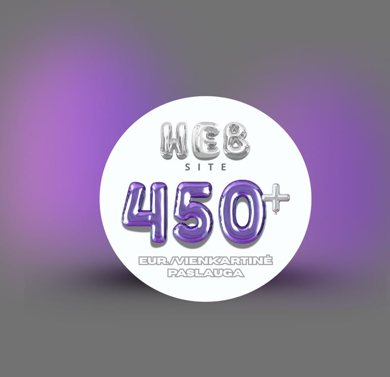 WEB SITE interneto svetainės kūrimo paslauga nuo 450 €