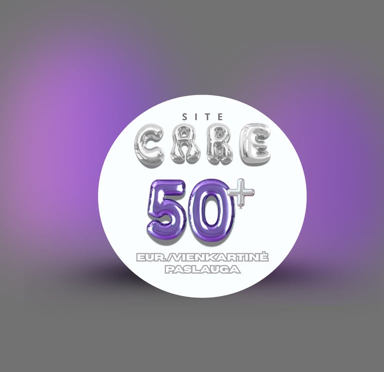 SITE CARE interneto svetainės priežiūros paslauga nuo 50 €