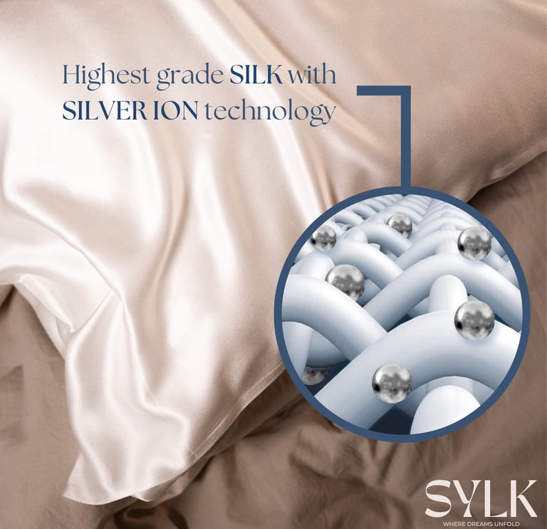 100% Silk with silver ion technology