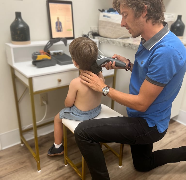 Infant nervous system scan at Three Nails Chiropractic in Franklin, TN for personalized colic relief