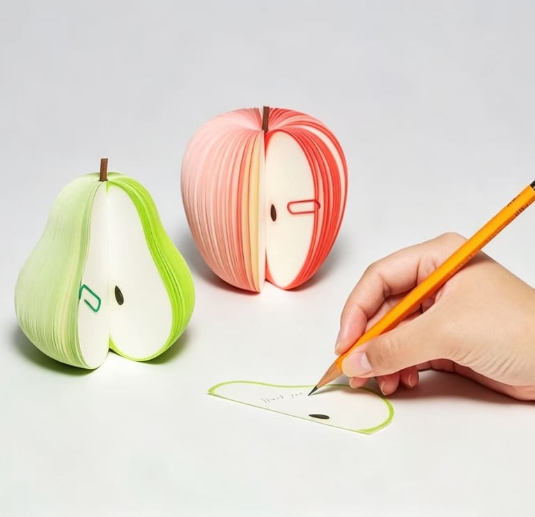 bloc de notas personalizado con motivos frutales