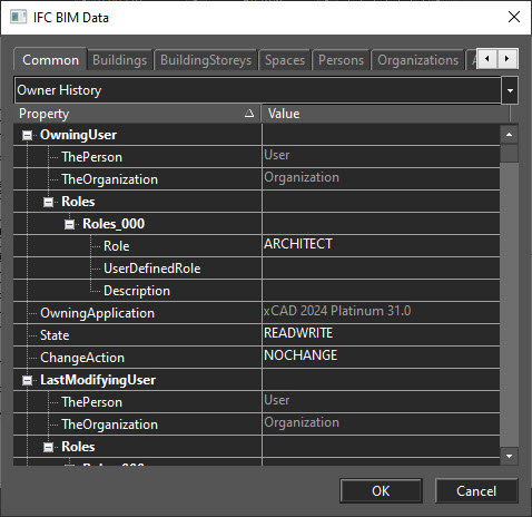 ifc bim data in xcad