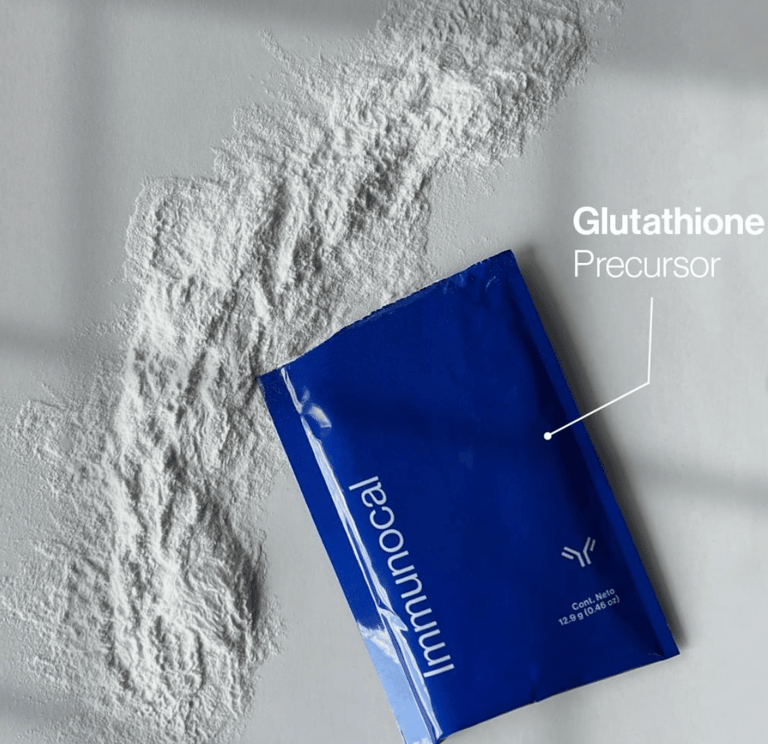 Open pouch of Immunocal on Judy MacDonald’s GLP-1 coaching website