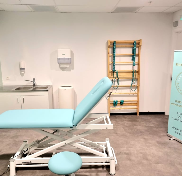 la salle de soins du cabinet de kiné à tournai