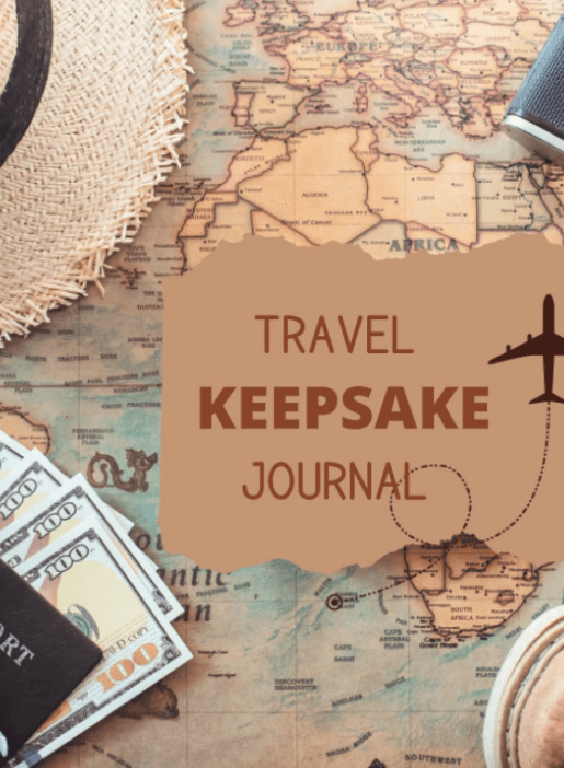 a travel journal with a map of the world