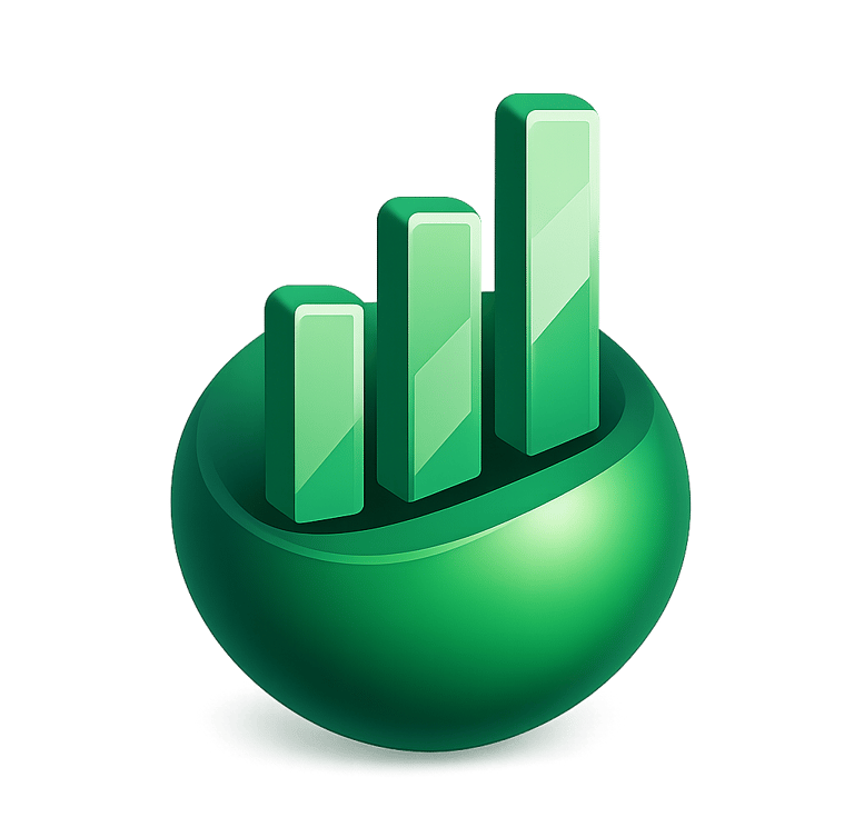 green icon with a graph for tampa bay commercial real estate
