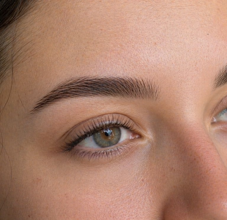 Soins cils et sourcils réalisés à l’institut Fée Pour Vous à Roquefort près d’Agen