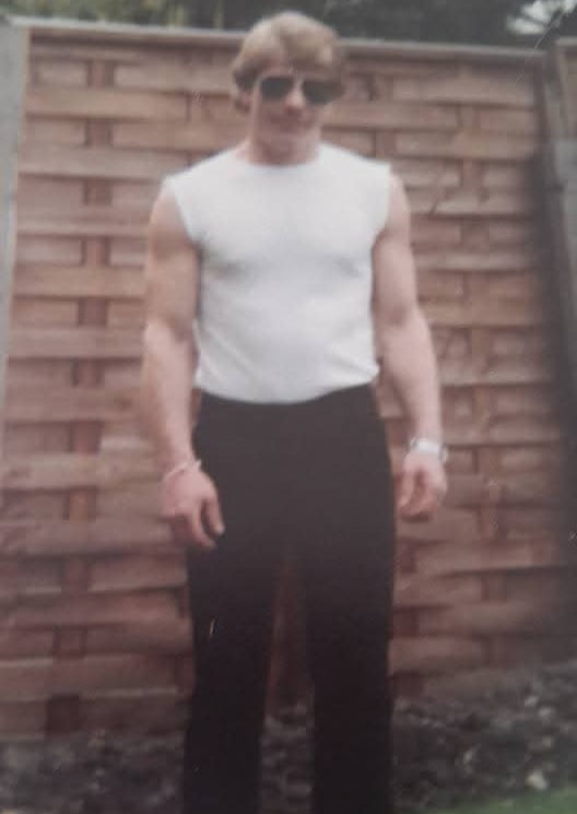 Rob Hamilton aged 23, t shirt with muscles