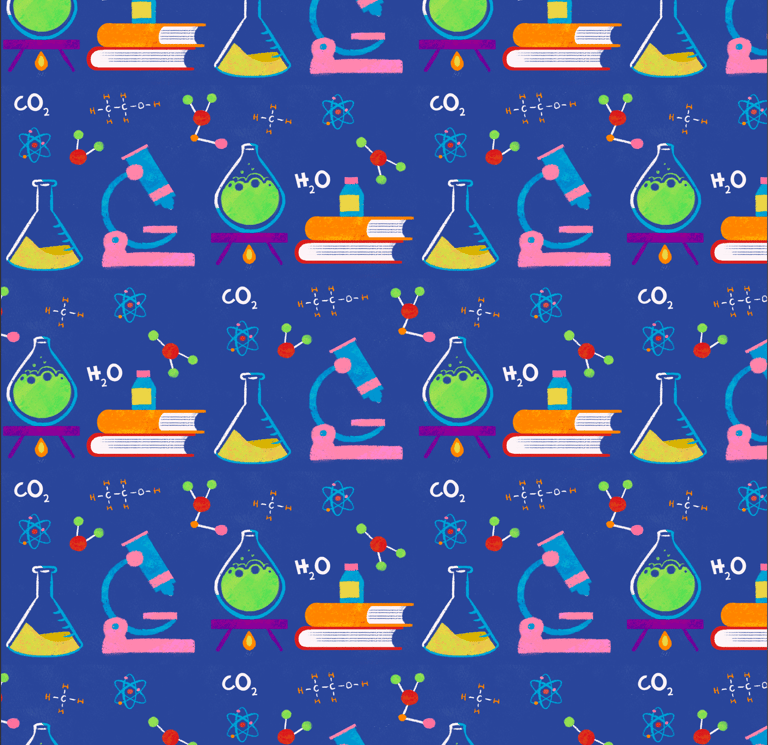 colorful chemistry pattern