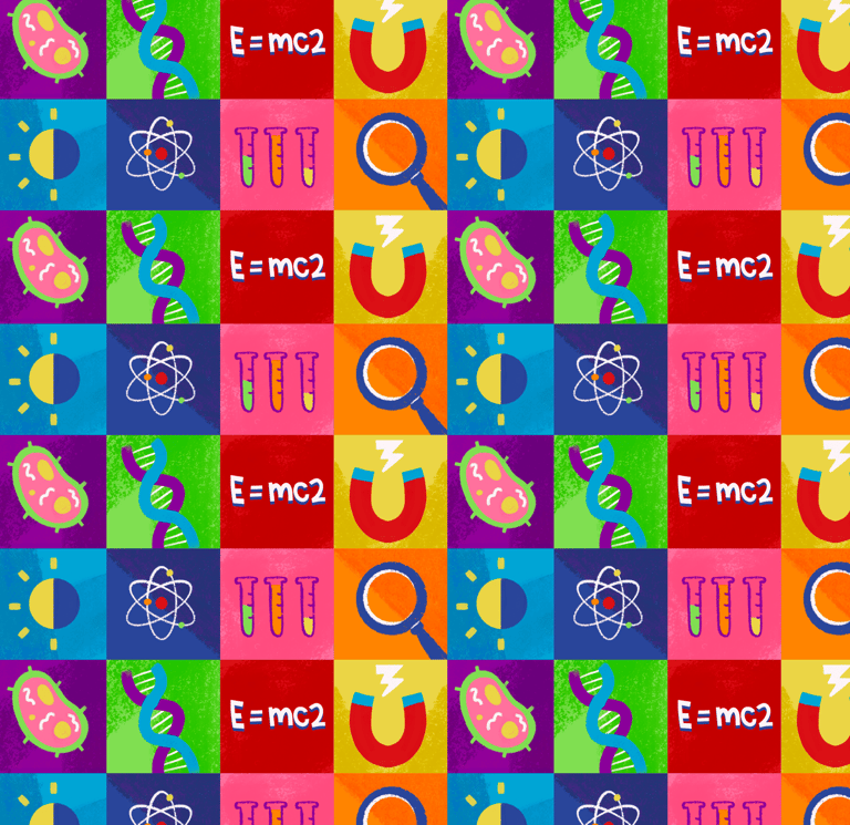 colorful science pattern