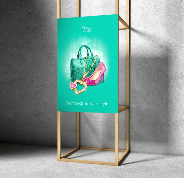 Backdrop created for a Jewellery brand