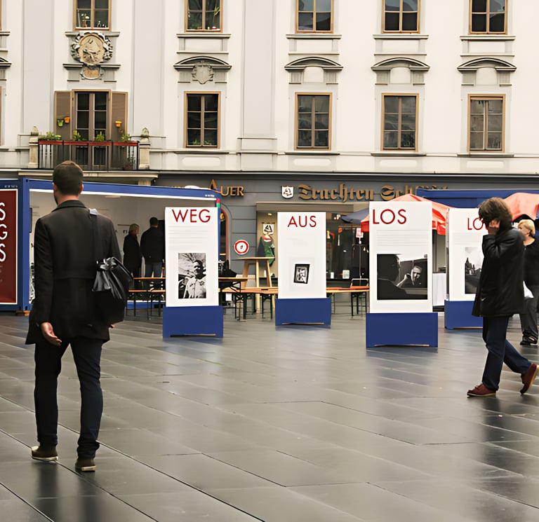 Ausstellung AUS WEG LOS - VinziDorf