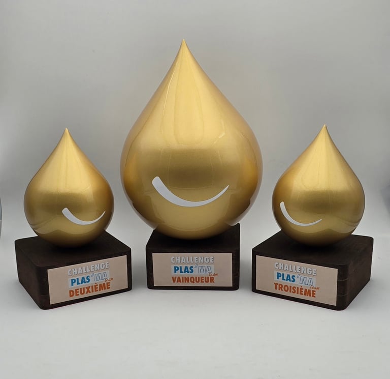 Trophée personnalisé Etablissement Français du Sang