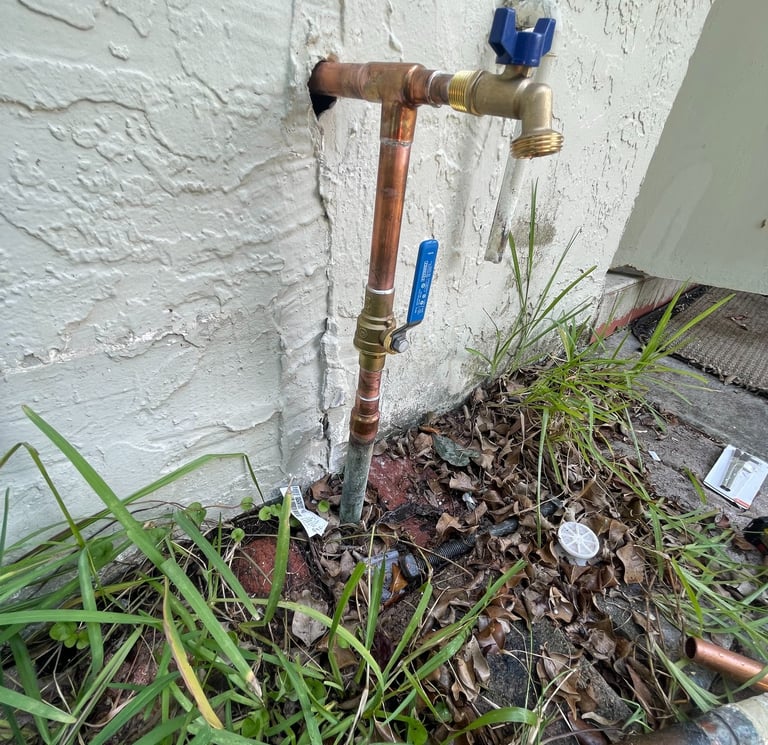 Main valve and hose bib repair