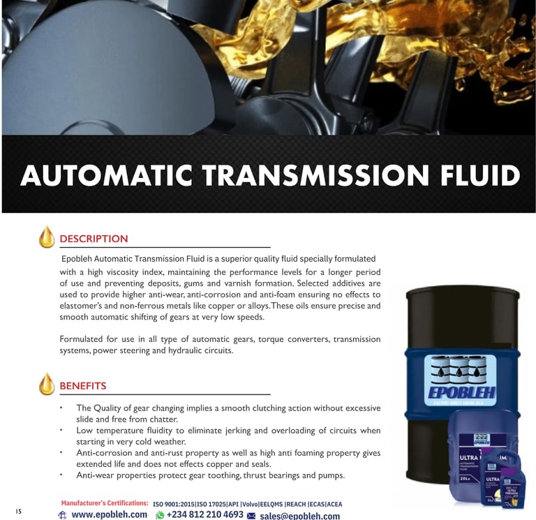 Automatic Transmission Fluid wholesale factory-direct price