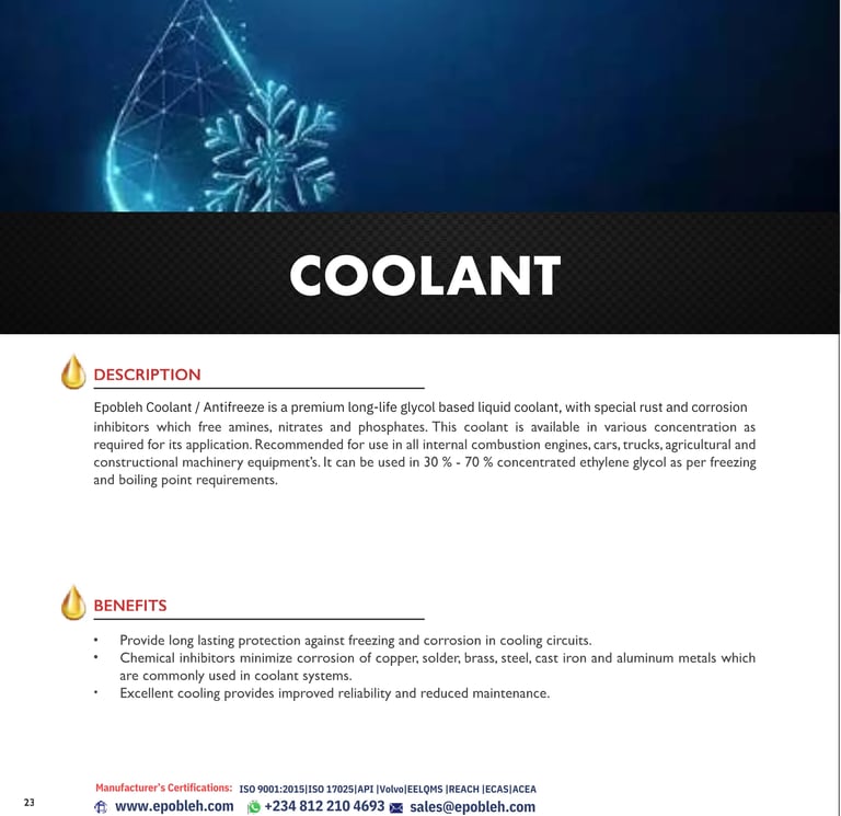 High-quality coolant UAE