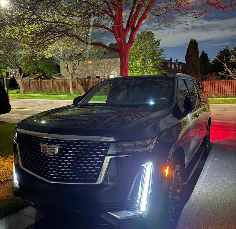 Premium Cadillac Escalade luxury SUV transportation in Toronto